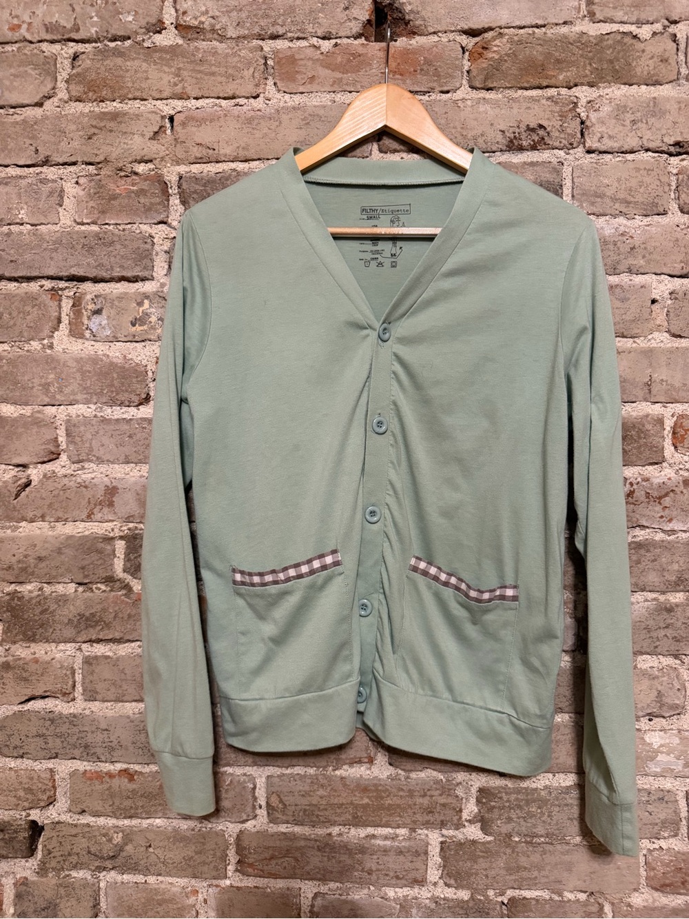 Filthy Etiquette Mint Green V-Neck Top